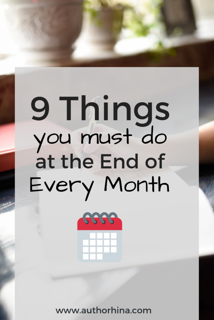 9 things to do every month
